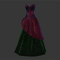 Elegant Red And Black Evening Dress With Sparkly Sequins And Asymmetrical Hem Design