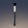 Modern Garden Landscape Lighting With Black Pillar And Illuminated Design