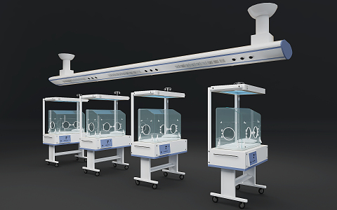 Modern Medical Devices Neonatal Intensive Care Unit Equipment 3d model