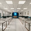 modern classroom 3d model