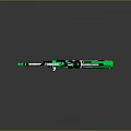 Green And White Toy Gun Design With Scope Grip And Modern Details