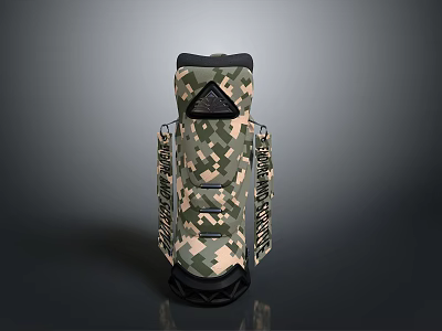 Camouflage Pattern Backpack For Daily Use With Comfortable Straps And Durable Design 3d model