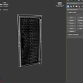 Modern Black Swing Door With Perforated Design And Metal Frame For Interior Use