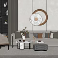 Modern Sofa Coffee Table Combination Sofa Coffee Table 3d model
