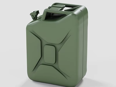 Green Jerry Can Daily Life Supplies With Portable Handle Sturdy Design And Liquid Storage 3d model