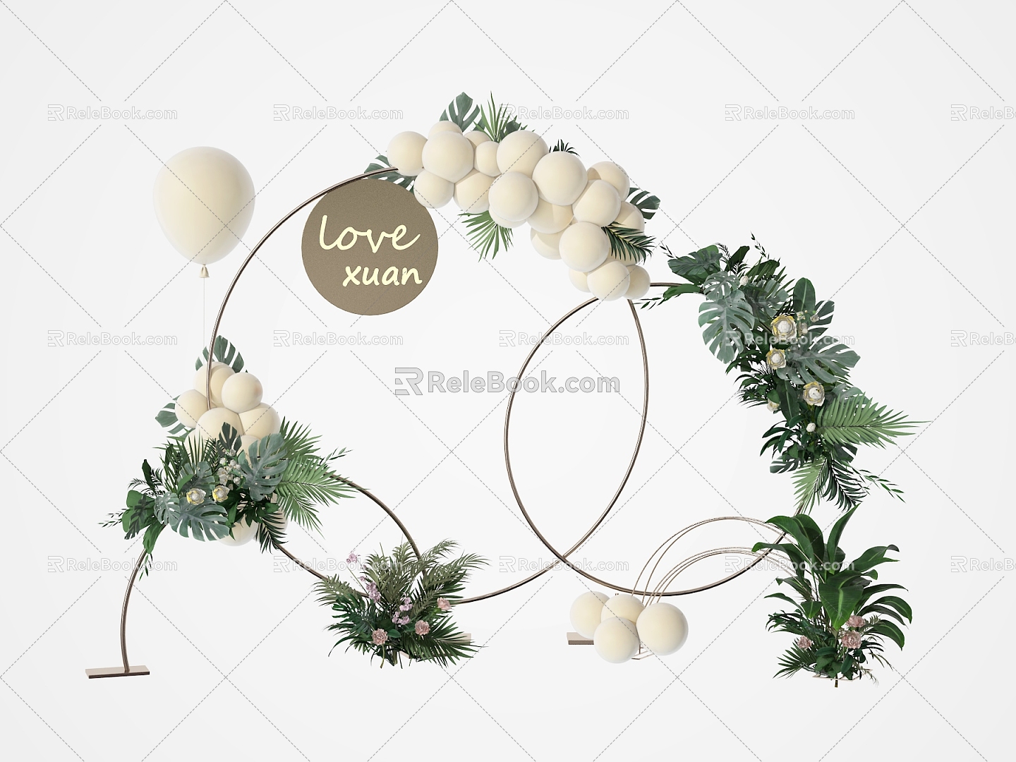 Modern Meichen Wedding Meichen Plant Green Plant Balloon Plant Device Window Meichen Plant Meichen Wedding Ceremony 3d model