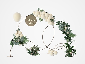 Modern Meichen Wedding Meichen Plant Green Plant Balloon Plant Device Window Meichen Plant Meichen Wedding Ceremony 3d model