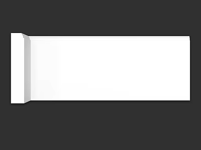 White Rectangular Structural Component With Smooth Flat Surface And Simple Design 3d model