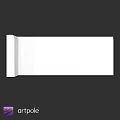White Rectangular Structural Component With Smooth Flat Surface And Simple Design