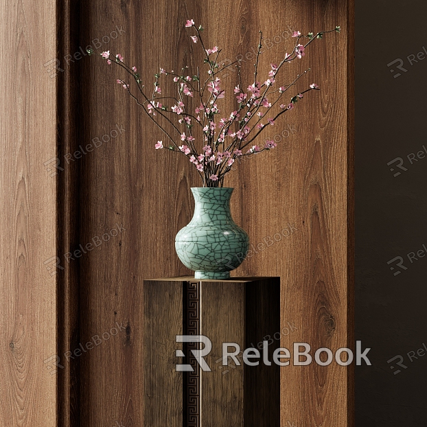 New Chinese Vase Potted Plant model