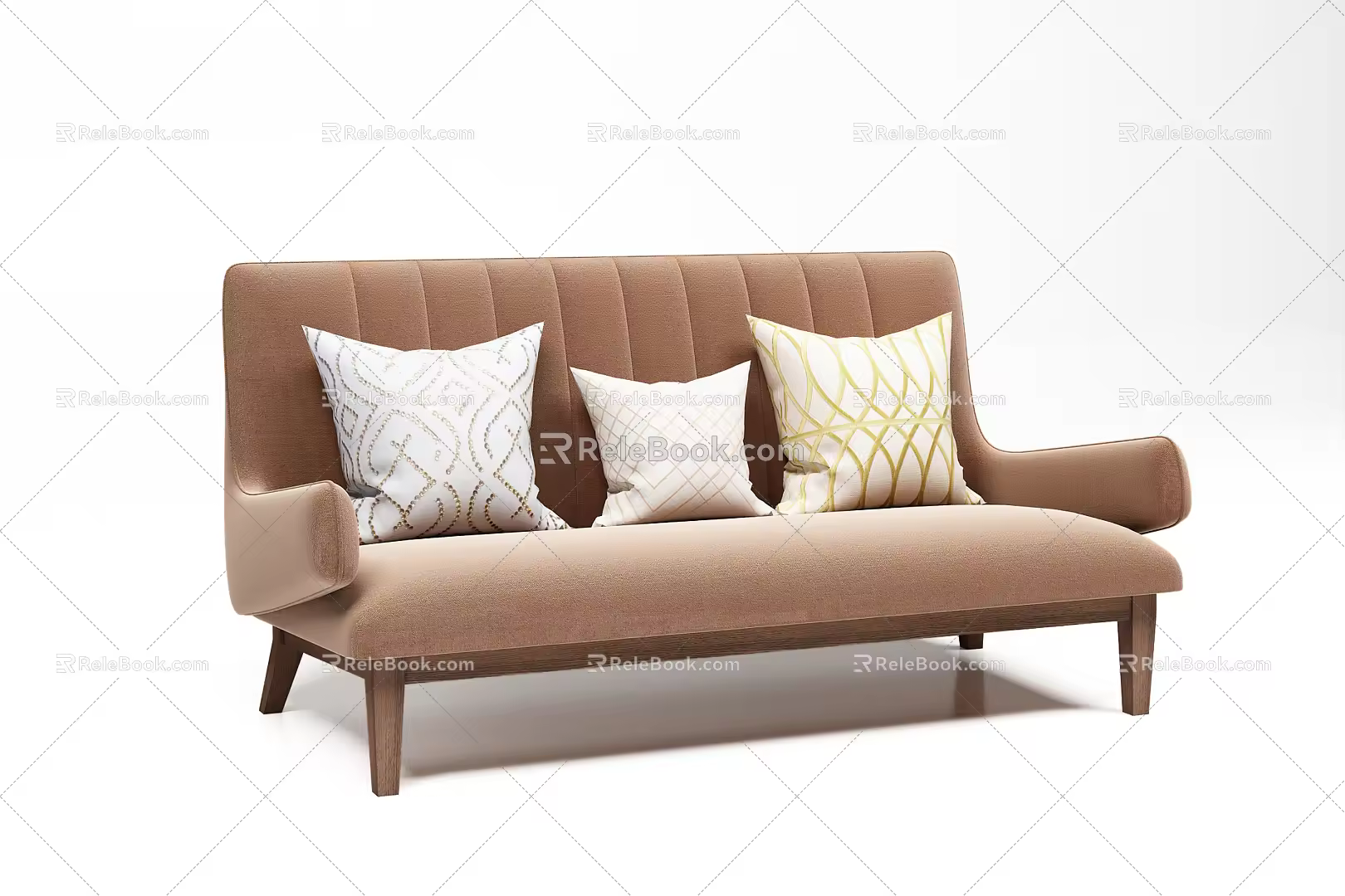 Nordic double sofa 3d model