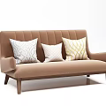 Nordic double sofa 3d model