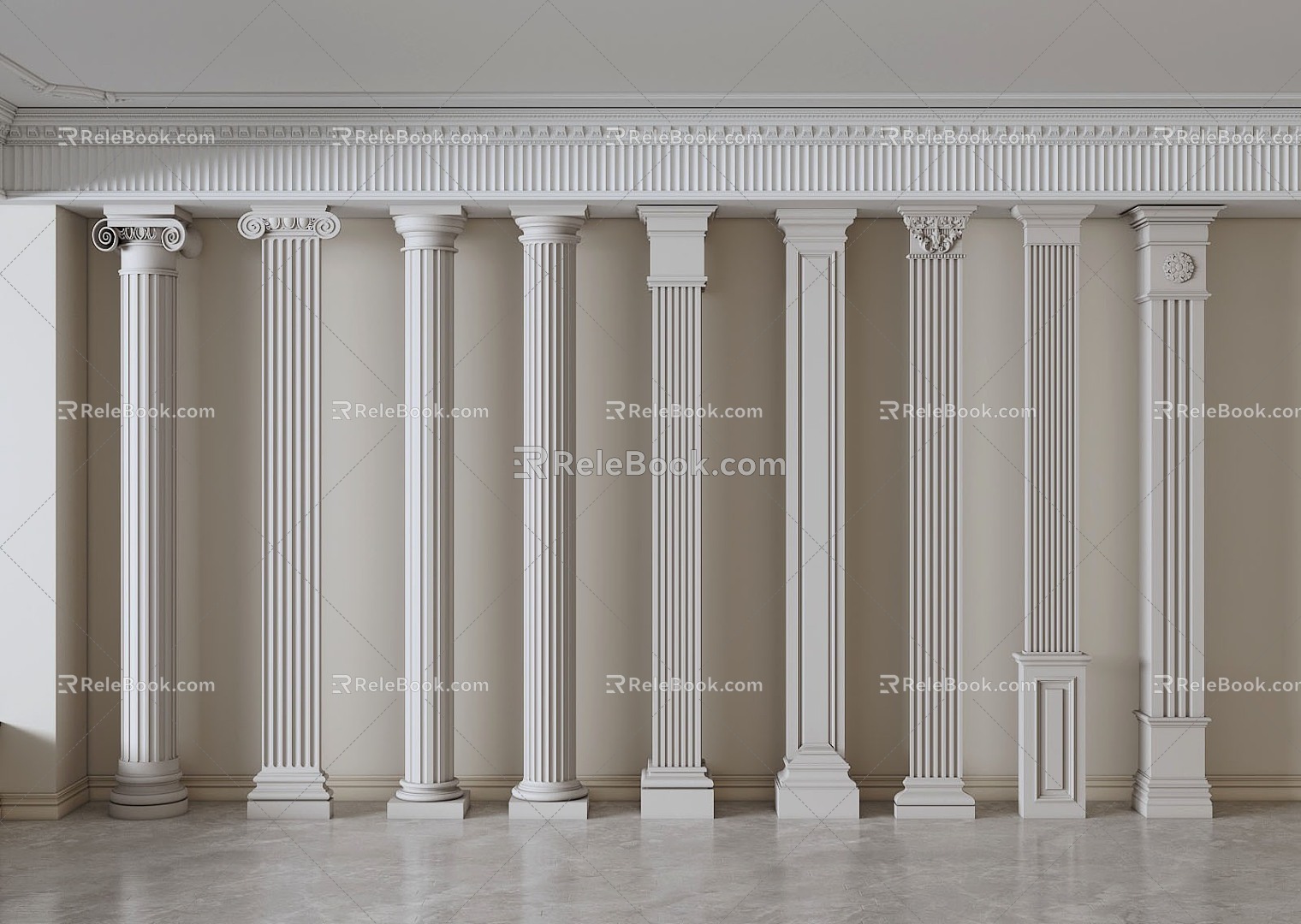 Jane's Roman Pillars 3d model