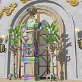 European Classical Clock Floor Clock 3d model