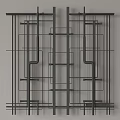 Industrial Metal Pipes Structure Design With Geometric Arrangement And Black Finish