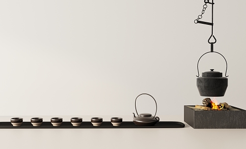 New Chinese Tea Set 3d model