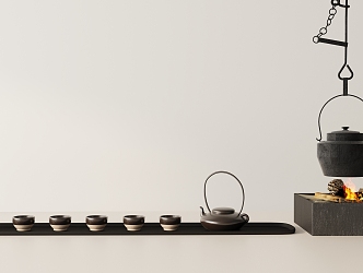 New Chinese Tea Set 3d model