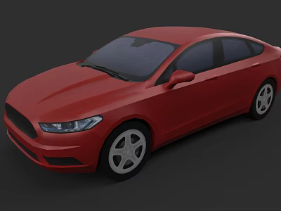 Red Sedan Car With Sleek Exterior Design And Stylish Body Features 3d model