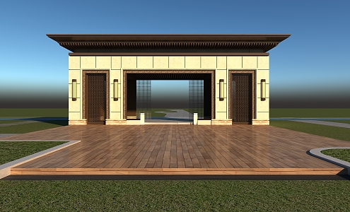 New Chinese Pavilion 3d model