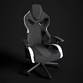 Ergonomic Black White Gaming Chairs With Mesh Back And Swivel Wheels