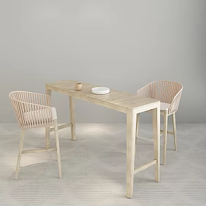 Modern Bar Chair Combination Simple Bar Table and Chair Combination 3d model