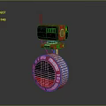 Industrial Robot Single Wheel Robot Double Wheel Robot Assistant Small Robot 3d model