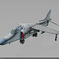 Detailed Light Gray Airplane Model with Blue Nose Open Cockpit Red Door and Landing Gear