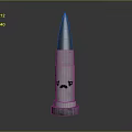 Tall Pointed Rocket Model with Base Structure for Cosmic Space Exploration