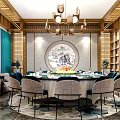 New Chinese-style private room in box 3d model