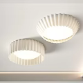 Modern White Pleated Design Ceiling Lights For Home Interior Illumination 3d model