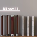 Minotli Column Collection Showcasing Diverse Materials And Modern Design Elements 3d model