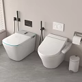 Modern Smart Toilet 3d model
