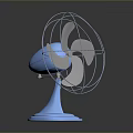 High Quality Computer Cooling Fan With Blue Base Metal Mesh Cover And Gray White Blades