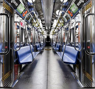 Modern Subway Car Subway Train Interior Subway Car Interior Subway Interior Decoration 3d model