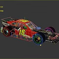 Red And Black Race Car Featuring Number 16 And ROSTA RC Branding