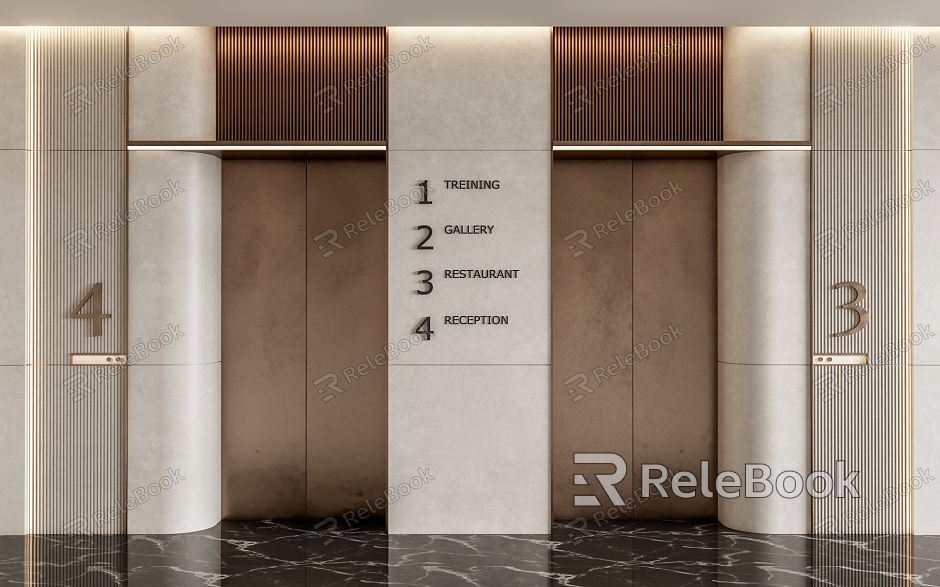 modern elevator hall model