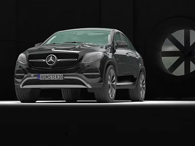 Black Mercedes Benz SUV With Sleek Exterior Design And Sporty Alloy Wheels 3d model