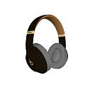 Premium Black Brown Over Ear Headphones With Gold Accents And Comfortable Design