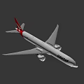 Qantas Passenger Airplane With White Body Red Tail And Spirit of Australia Livery
