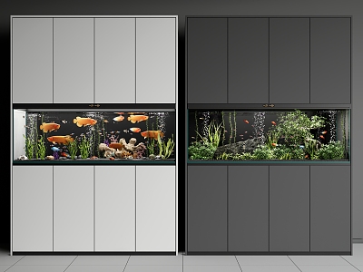 Fish Tank Aquarium Embedded Fish Tank Ornamental Fish Decorative Cabinet 3d model