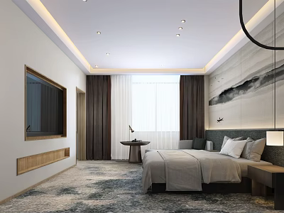 New Chinese Room Hotel 3d model