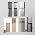 Public Facilities Doors With Multiple Styles Different Colors And Materials 3d model