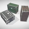 Sturdy Storage Cases With Metal Frames And Various Professional Designs 3d model