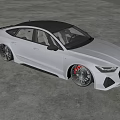 White Sports Car With Sleek Body Black Wheels And Red Calipers In Modern Indoor Studio