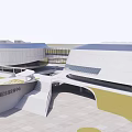 Modern Health Emergency Rescue Center Building With Contemporary Architectural Design And Spacious Courtyard