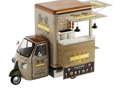 Modern Vending Truck Mobile Vending Truck Food Vending Truck Booth Truck 3d model