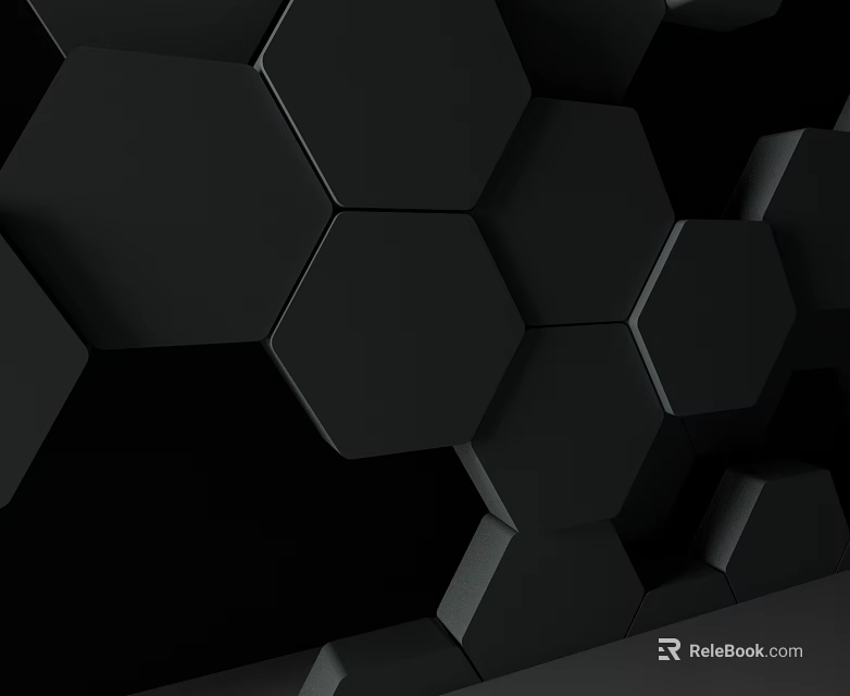 Durable Commercial Equipment With Hexagonal Black Structural Panels And Modern Design 3d model