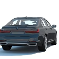 Black BMW Luxury Sedan With Front Grille LED Headlights Sleek Body Lines Alloy Wheels