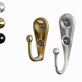 Colorful Metal Wall Mounted Hooks With Decorative Balls In Gold Silver And Black