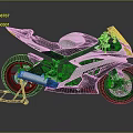 Sleek Silver And Black Sport Motorcycle With Aerodynamic Body And Stylish Design